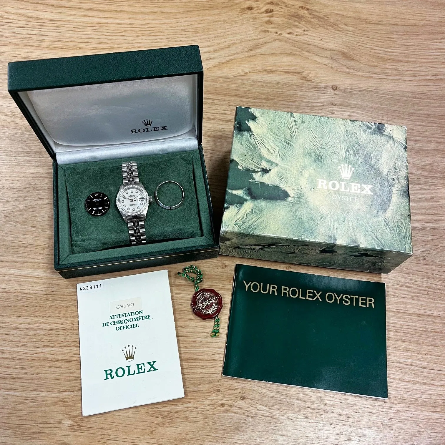 Pre Owned Rolex Lady Datejust Diamond Set Watch 69190 RW0619 Papers (1997)