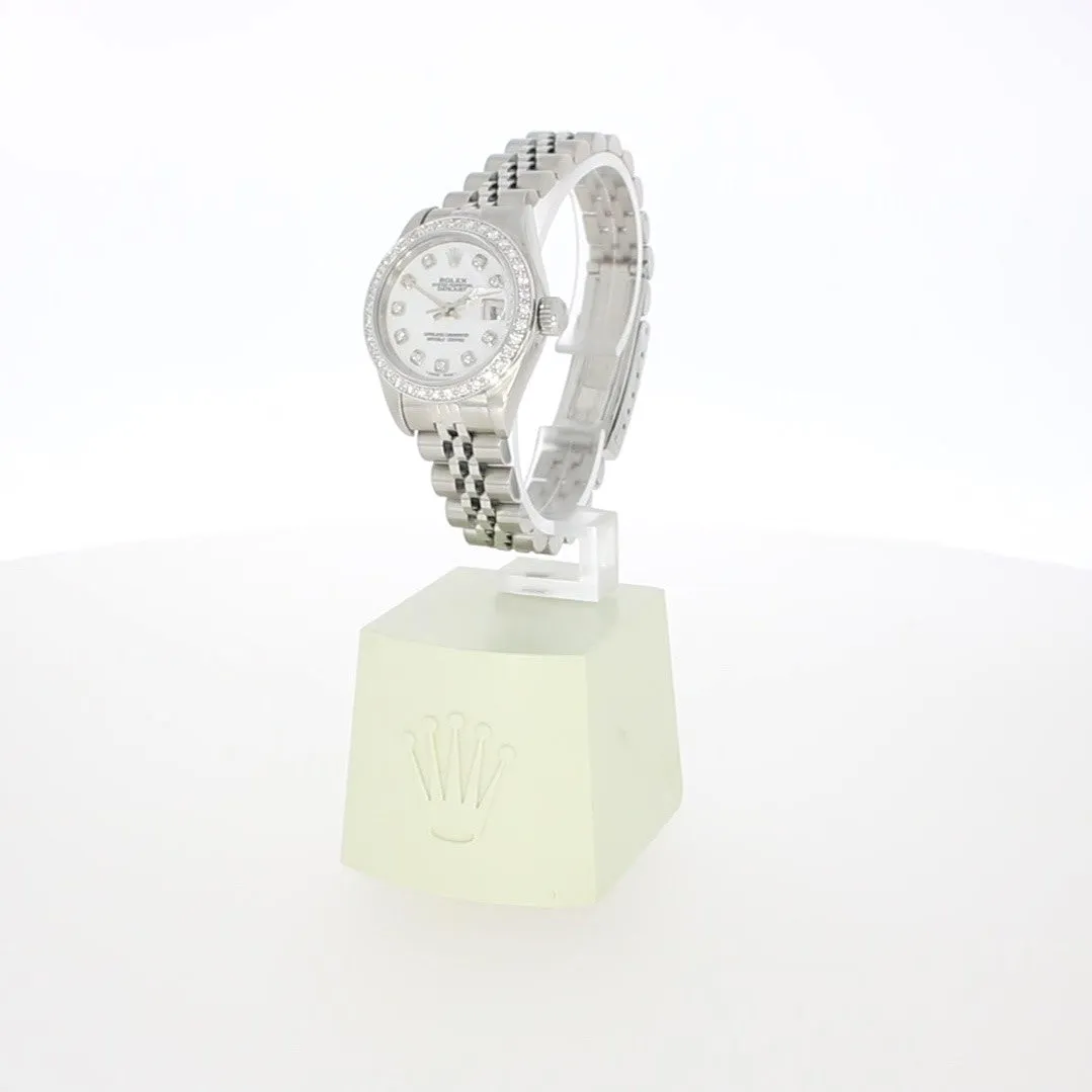 Pre Owned Rolex Lady Datejust Diamond Set Watch 69190 RW0619 Papers (1997)