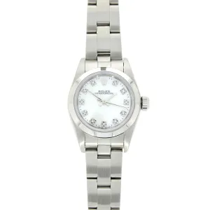 Pre Owned Rolex Lady Oyster Perpetual Diamond Dial Watch 76080 RW0473 (1998)