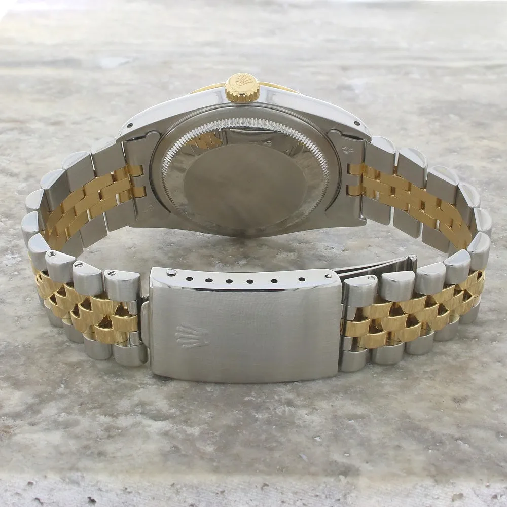 Pre Owned Rolex Oyster Perpetual Datejust 36 Bi Metal Mens Watch 16233 RW0620 (1990)