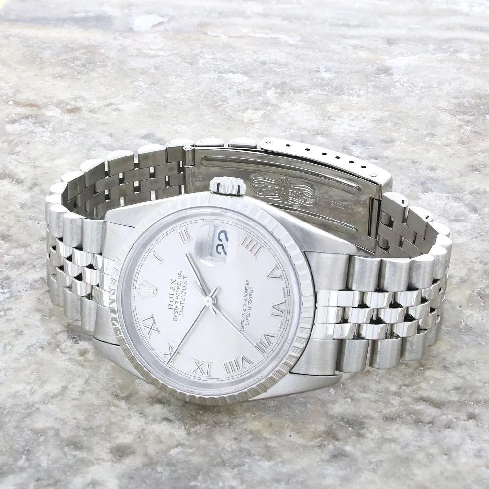Pre Owned Rolex Oyster Perpetual Datejust 36 Mens Watch 16220 RW0617 (2004)