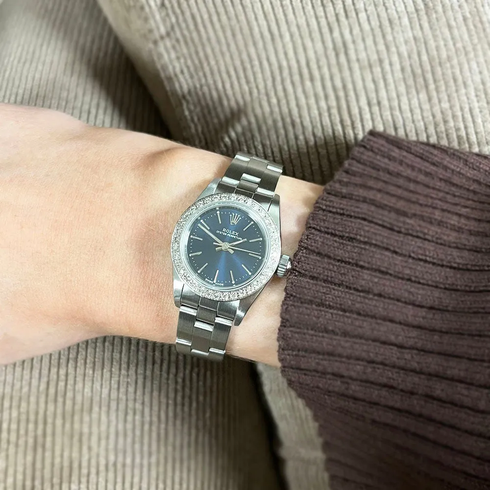 Pre Owned Rolex Oyster Perpetual Diamond Set Ladies Watch 67180 RW0490 (1997)
