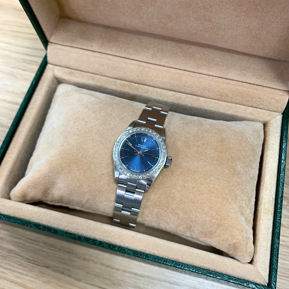 Pre Owned Rolex Oyster Perpetual Diamond Set Ladies Watch 67180 RW0490 (1997)