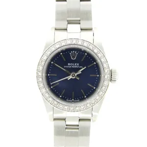 Pre Owned Rolex Oyster Perpetual Diamond Set Ladies Watch 67180 RW0490 (1997)
