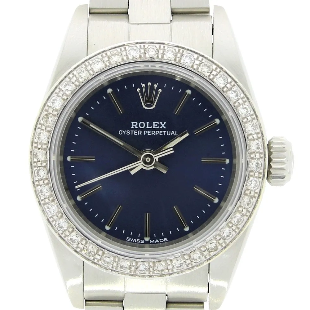 Pre Owned Rolex Oyster Perpetual Diamond Set Ladies Watch 67180 RW0490 (1997)