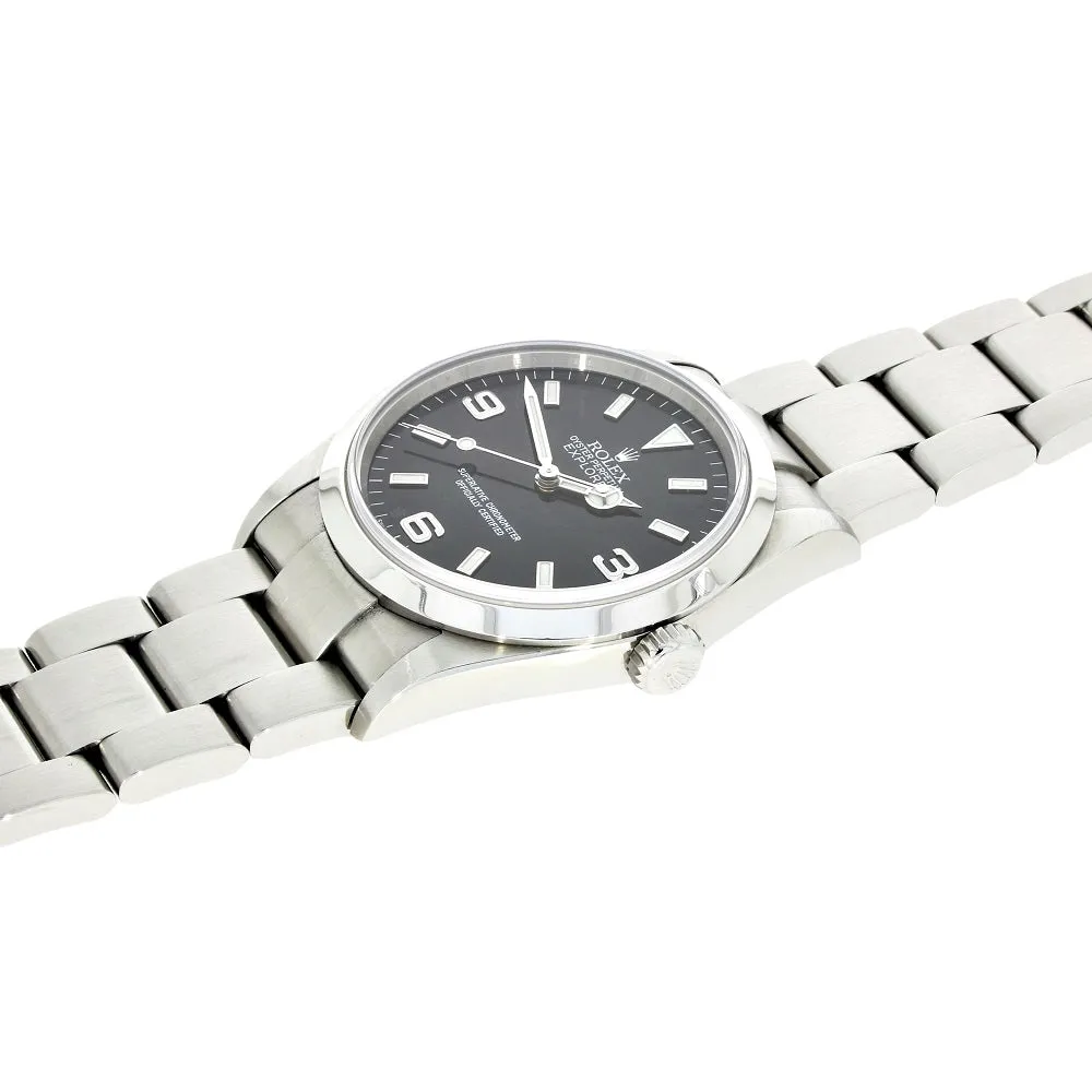 Pre Owned Rolex Oyster Perpetual Explorer 36 Watch 114270 Papers RW0502 (2011)