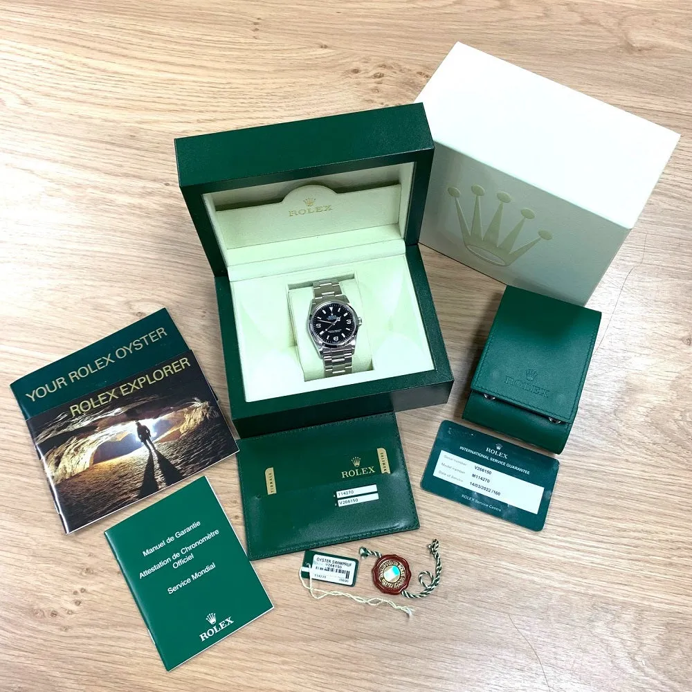 Pre Owned Rolex Oyster Perpetual Explorer 36 Watch 114270 Papers RW0502 (2011)