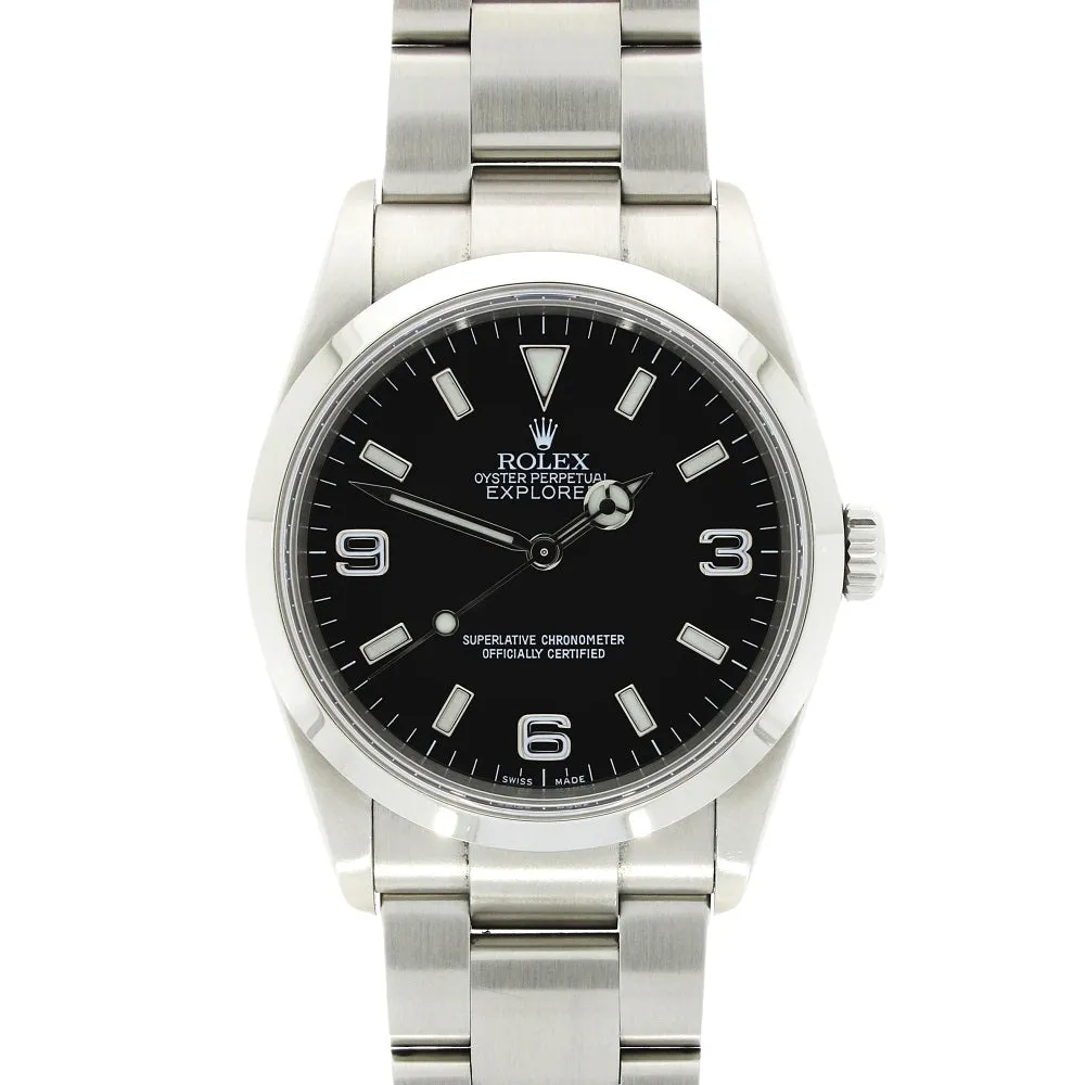 Pre Owned Rolex Oyster Perpetual Explorer 36 Watch 114270 Papers RW0502 (2011)