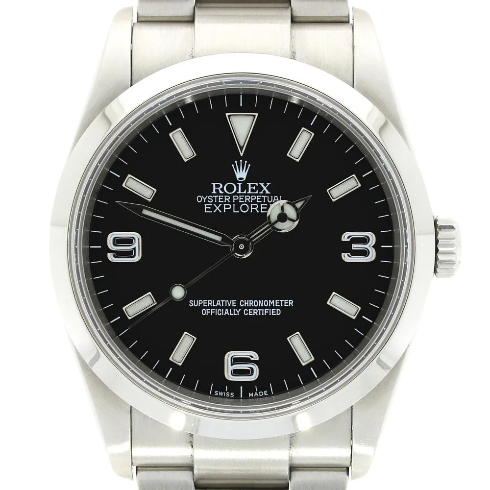 Pre Owned Rolex Oyster Perpetual Explorer 36 Watch 114270 Papers RW0502 (2011)