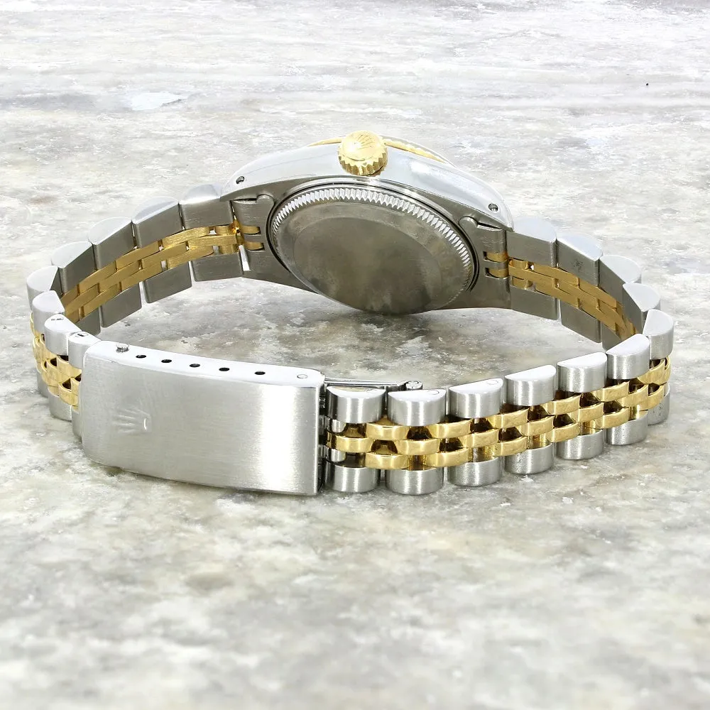 Pre Owned Rolex Oyster Perpetual Lady Datejust Bi Metal Ladies Watch 69173 Papers RW0544 (1993)