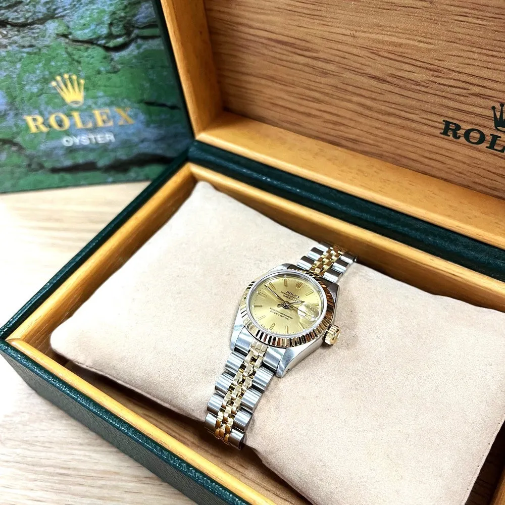 Pre Owned Rolex Oyster Perpetual Lady Datejust Bi Metal Ladies Watch 69173 RW0550 (1987)