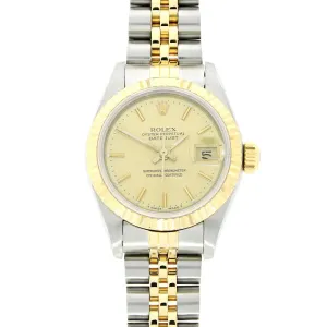 Pre Owned Rolex Oyster Perpetual Lady Datejust Bi Metal Ladies Watch 69173 RW0550 (1987)
