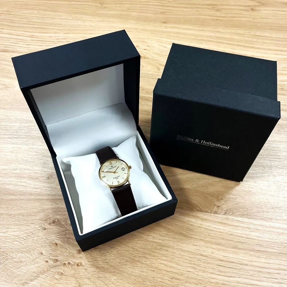 Pre Owned Sovereign 9ct Gold Mid Size Ladies Strap Watch RW0546