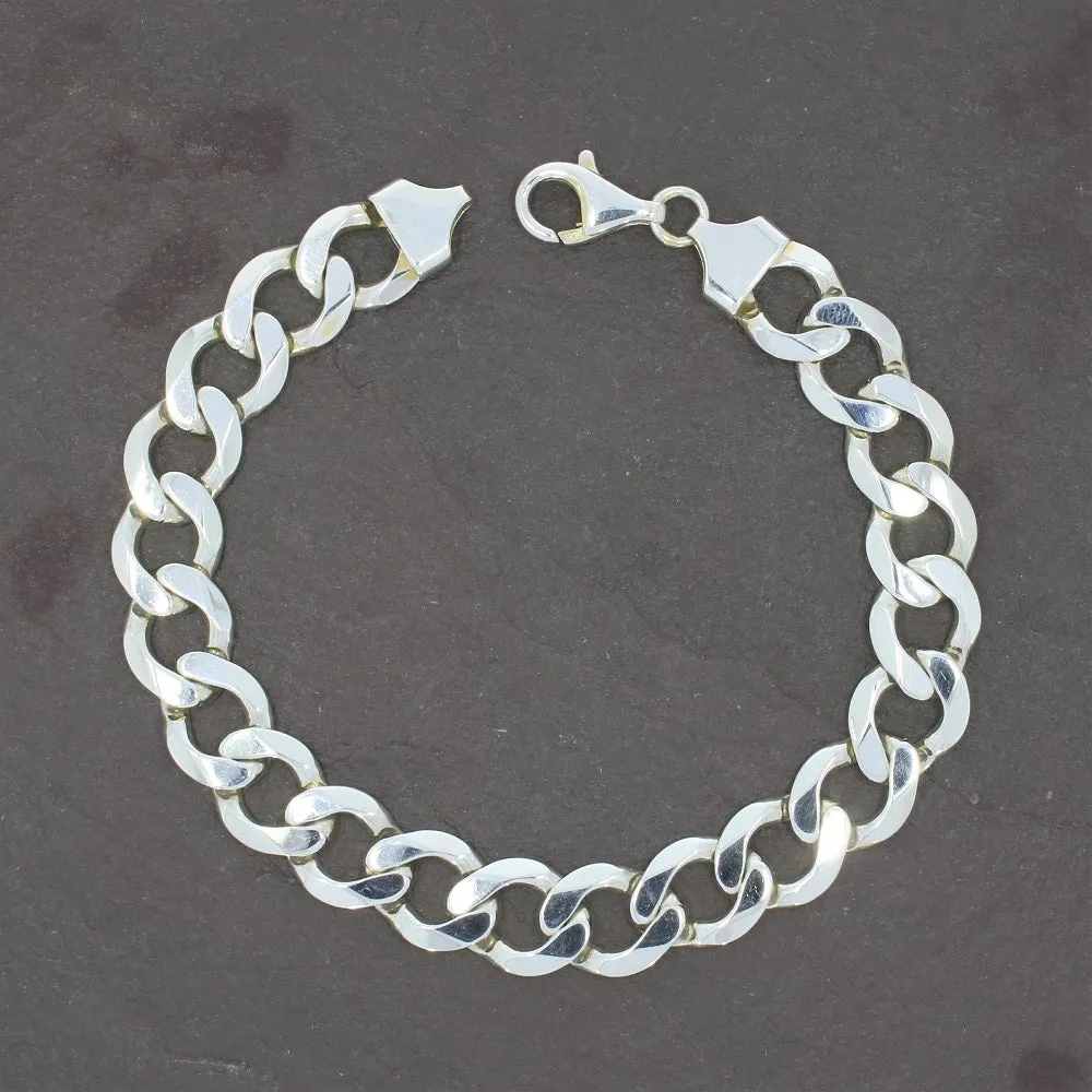 Pre Owned Sterling Silver 31.0g Heavy Curb Mens Bracelet