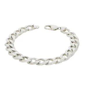 Pre Owned Sterling Silver 39.0g Heavy Curb Mens Bracelet