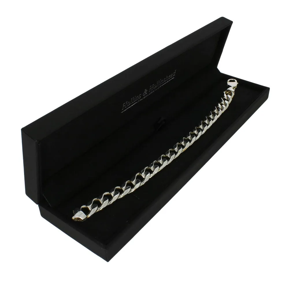 Pre Owned Sterling Silver 39.0g Heavy Curb Mens Bracelet