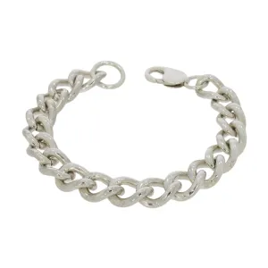 Pre Owned Sterling Silver 50.6g Heavy Rounded Curb Mens Bracelet