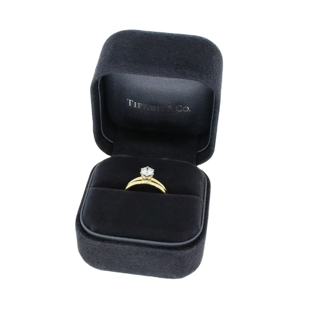 Pre Owned Tiffany and Co 18ct Yellow Gold Diamond Solitaire Ring Set