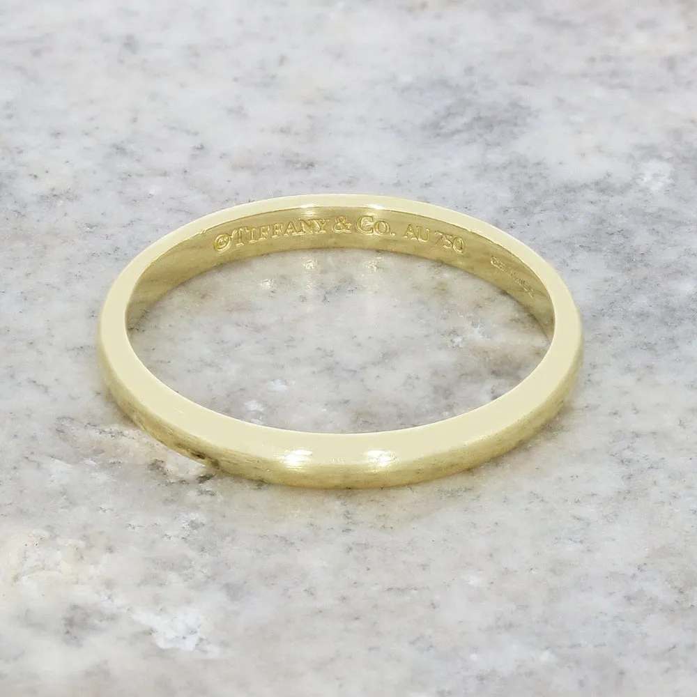 Pre Owned Tiffany and Co 18ct Yellow Gold Diamond Solitaire Ring Set