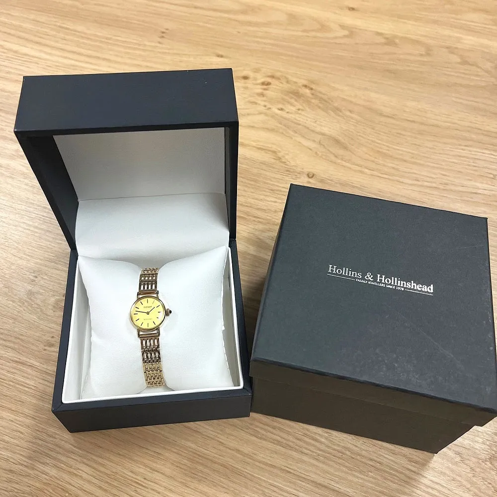 Pre Owned Tissot Stylist 9ct Gold Ladies Bracelet Watch RW0599