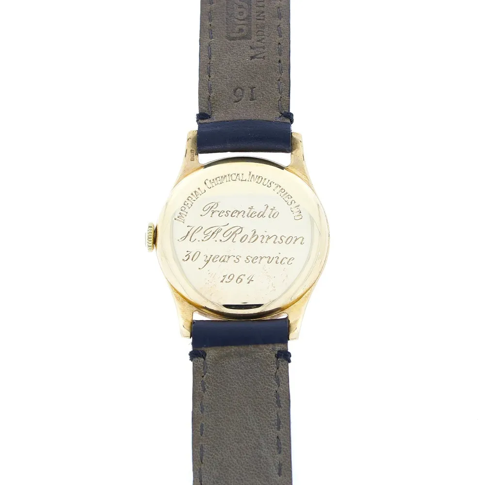Pre Owned Vintage Buren 9ct Gold Mid Size Ladies Strap Watch RW0572