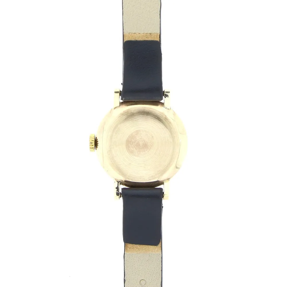 Pre Owned Vintage Ebel 9ct Gold Leather Strap Mechanical Ladies Watch RW0571