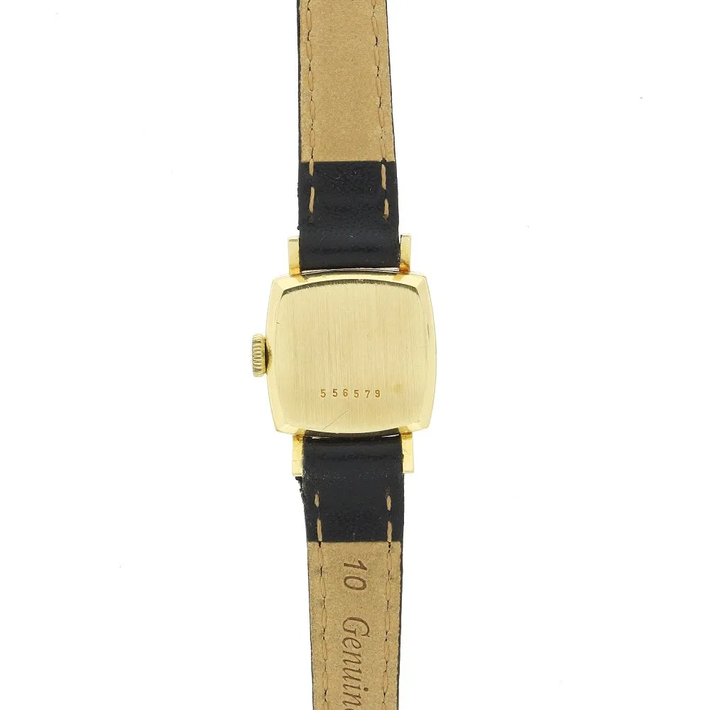 Pre Owned Vintage Zodiac 18ct Gold Leather Strap Mechanical Ladies Swiss Watch RW0614