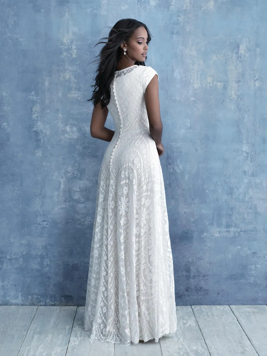 Premium Quality Allure Modest Bridals - M637 Sample Gown  Limited Availability!