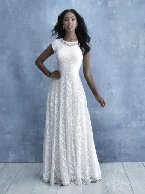 Premium Quality Allure Modest Bridals - M637 Sample Gown  Limited Availability!