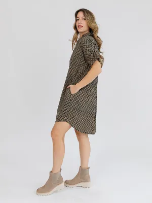 Premium Quality Chennai Mini Dress - Blue Check  Going Fast!