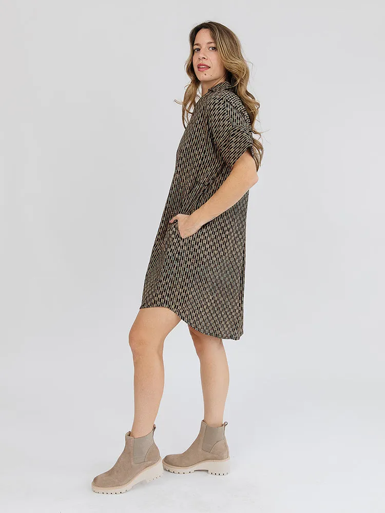 Premium Quality Chennai Mini Dress - Blue Check  Going Fast!