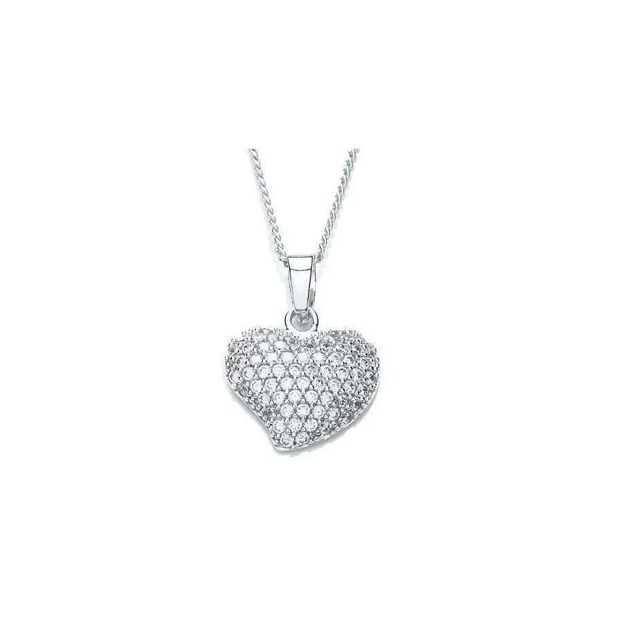 Purity Sterling Silver Heart Pendant and Chain PUR1312P