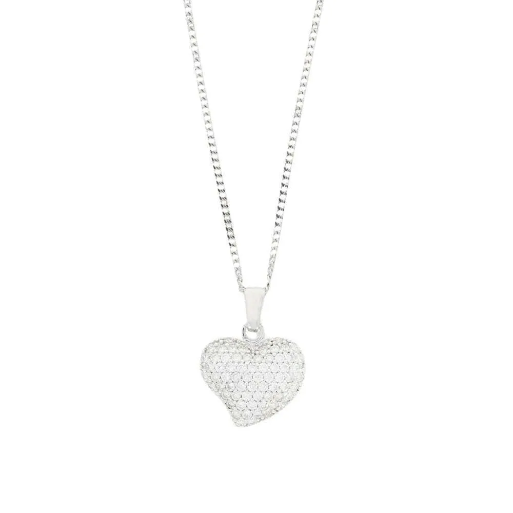 Purity Sterling Silver Heart Pendant and Chain PUR1312P