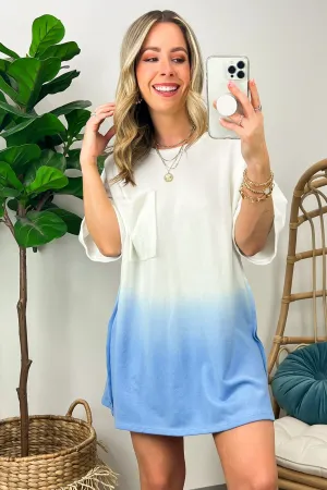 Quinlynn Ombre Dye Tunic Tee - FINAL SALE