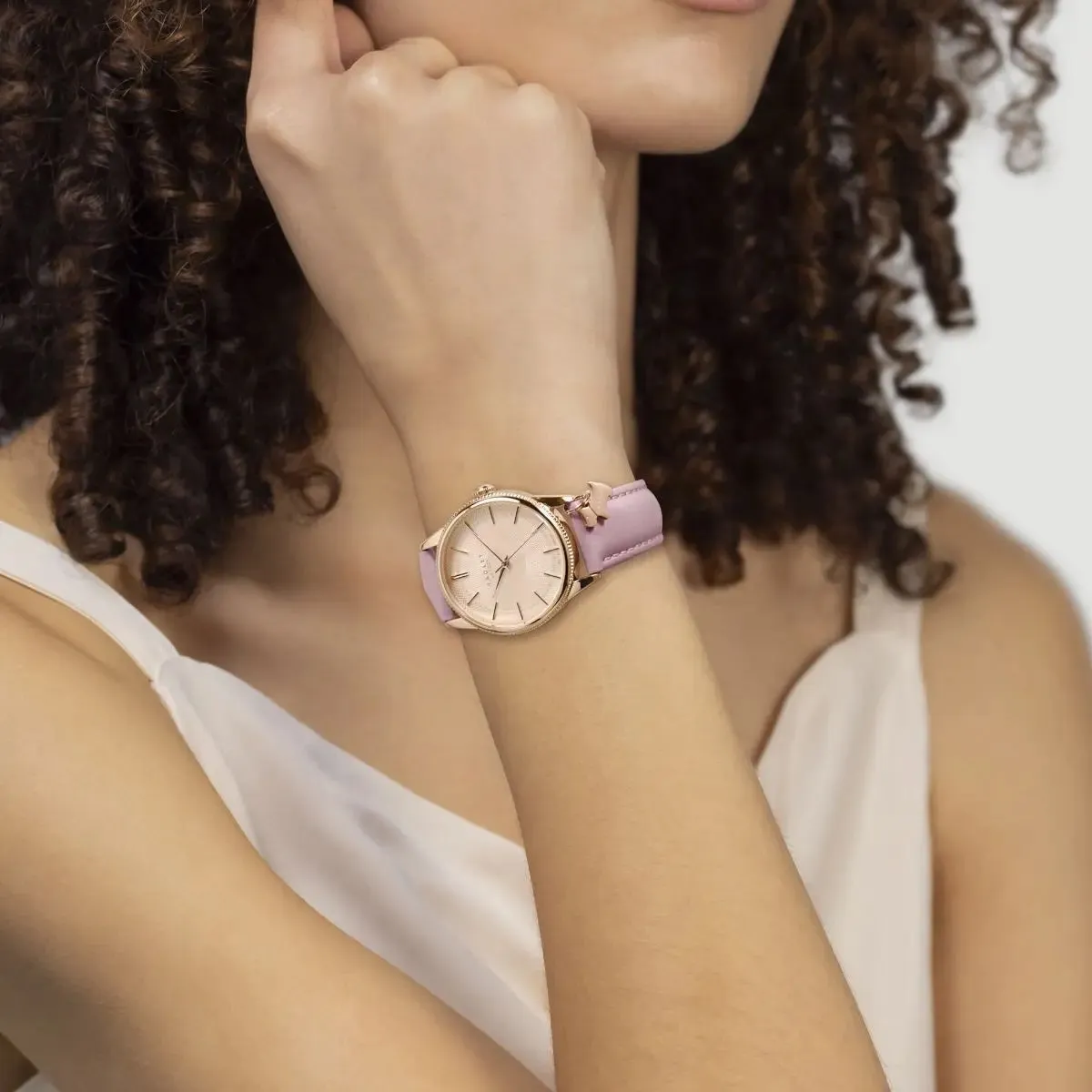 Radley Lewis Lane Pink Leather Strap Watch RY21602