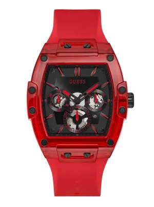 Red Phoenix Transparent Silicone Watch Guess