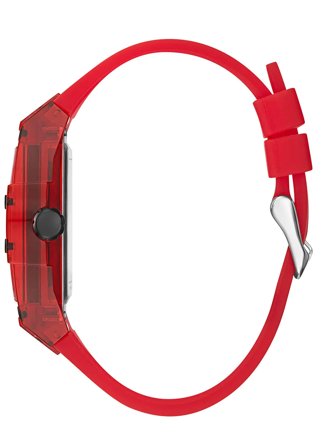 Red Phoenix Transparent Silicone Watch Guess