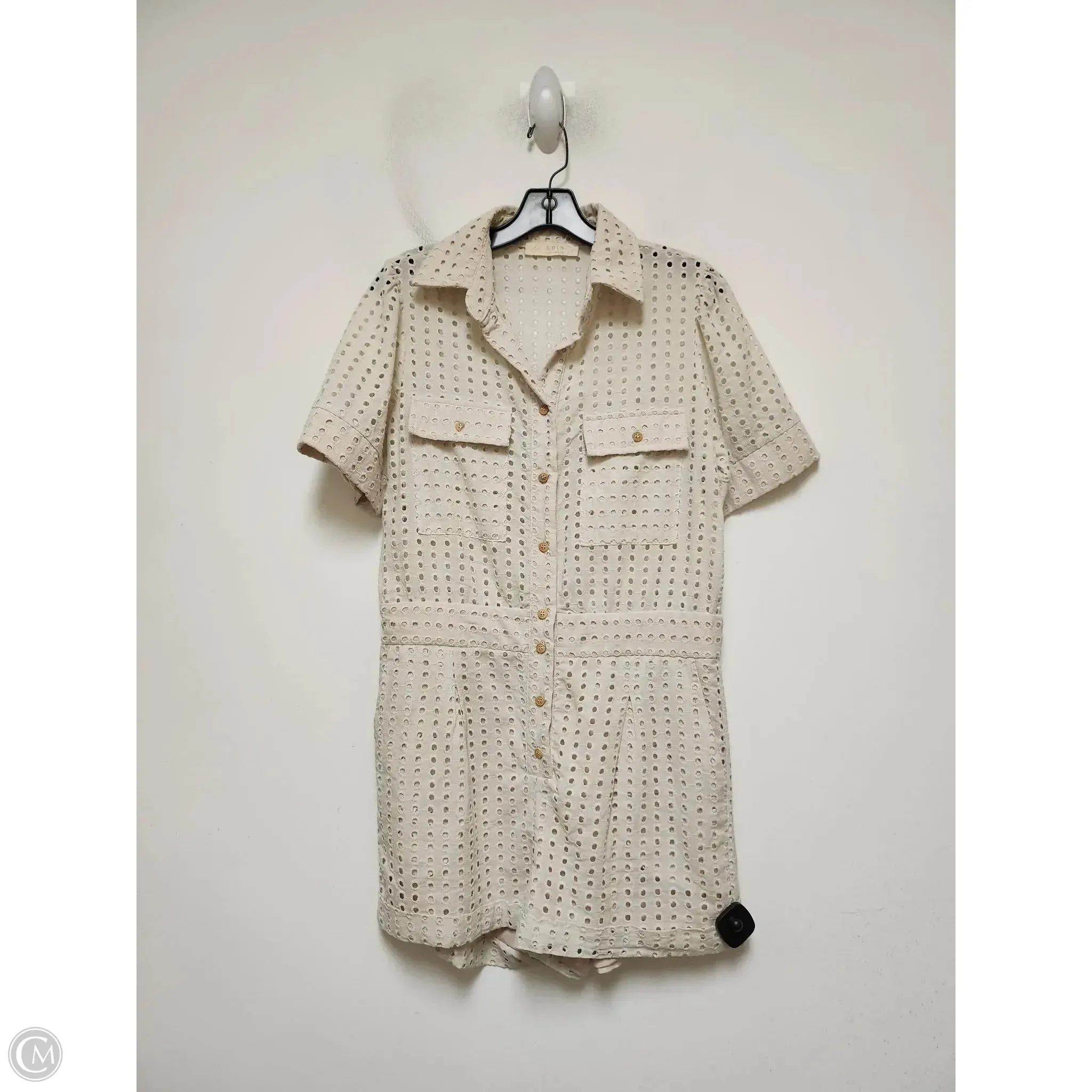 Romper By Clothes Mentor In Cream, Size: S