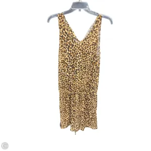 Romper By Clothes Mentor In Leopard Print, Size: S