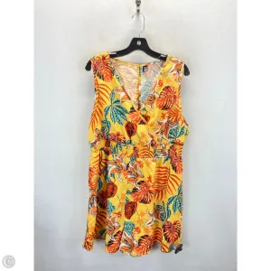 Romper By Shein In Tropical Print, Size: 2x