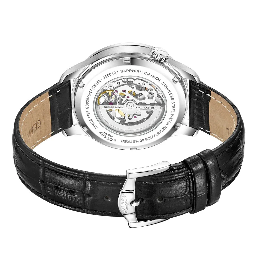 Rotary Automatic Skeleton Dial Mens Watch GS02945/87
