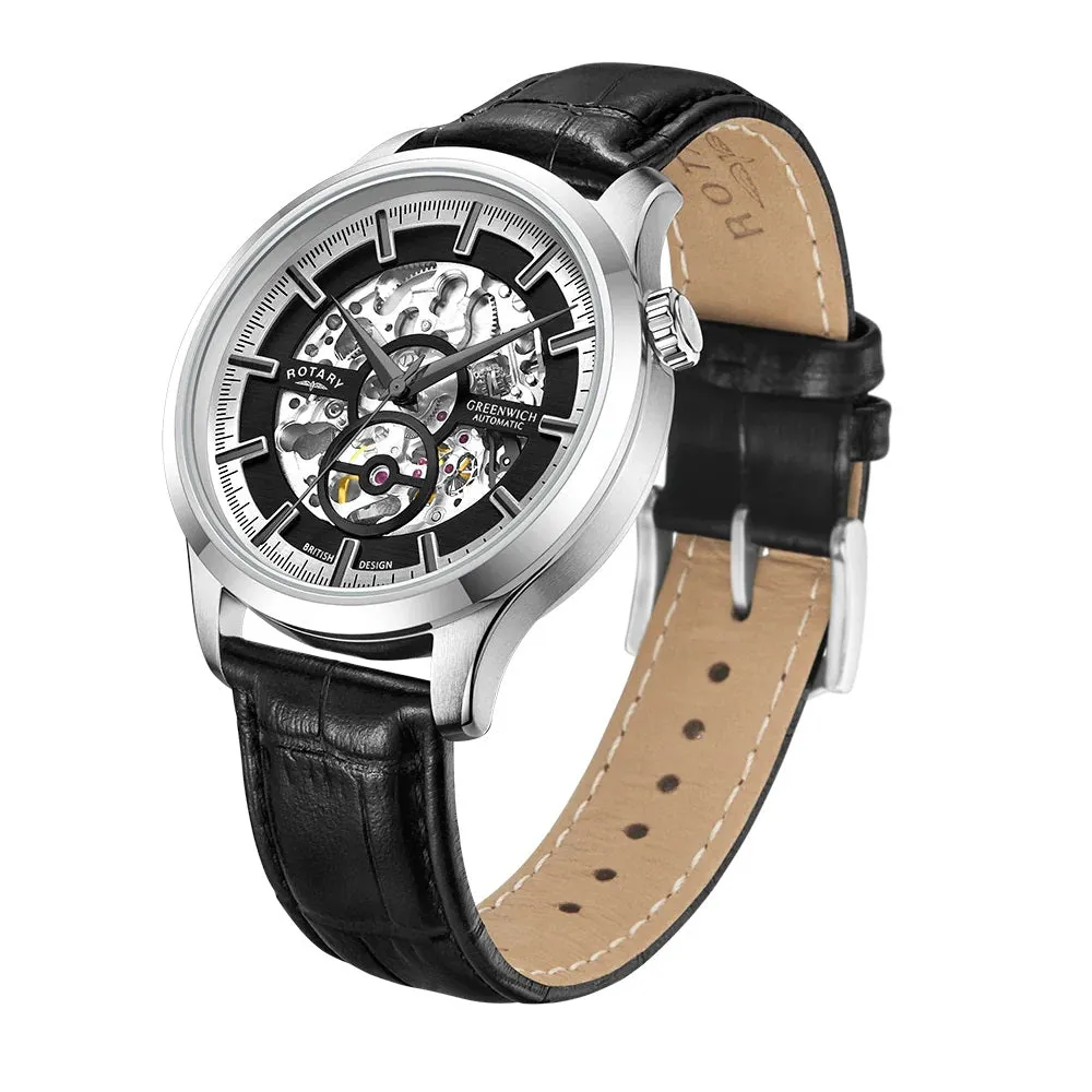 Rotary Automatic Skeleton Dial Mens Watch GS02945/87