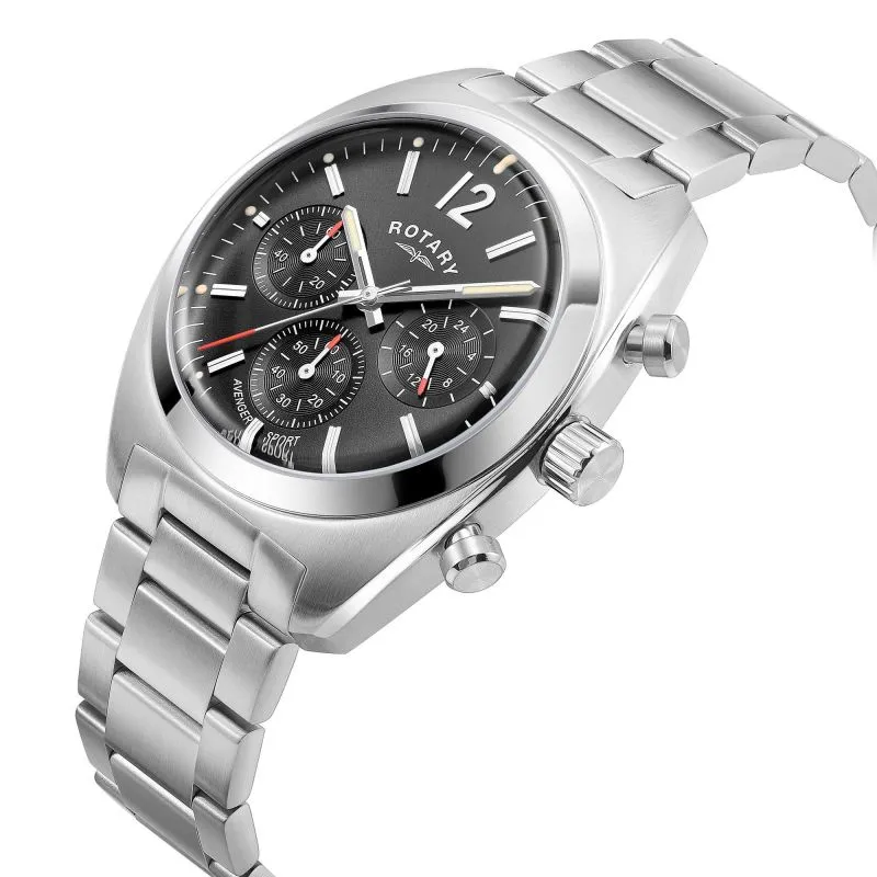Rotary Avenger Sport Black Dial Mens Watch GB05485-65