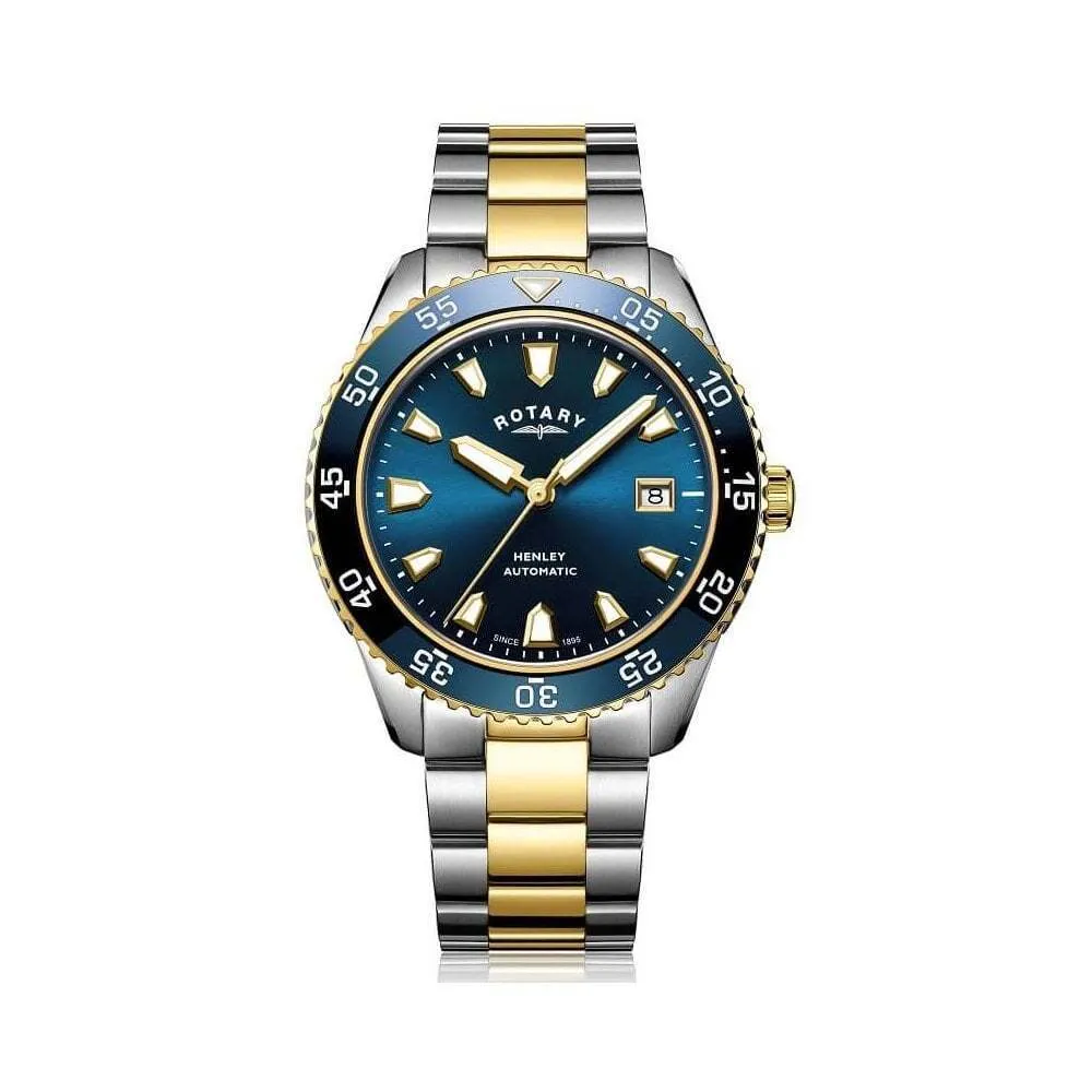 Rotary Blue Dial Two Tone Automatic Mens Watch GB05131/05