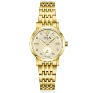 Rotary Dress Diamond Set Ladies Watch Gold PVD LB05323/03/D