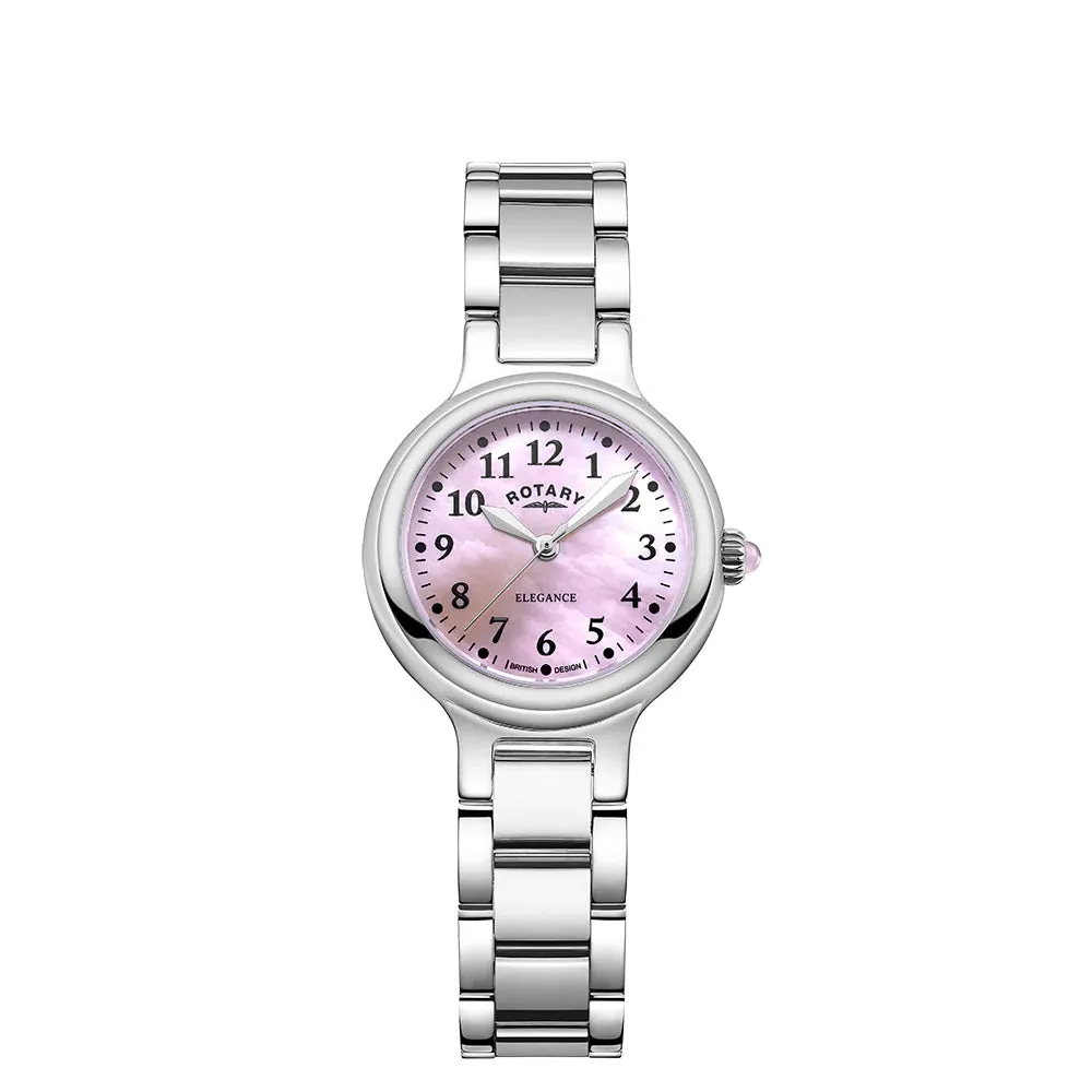 Rotary Elegance Pink Mother of Pearl Dial Ladies Watch LB05135/07