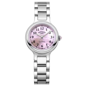 Rotary Elegance Pink Mother of Pearl Dial Ladies Watch LB05135/07