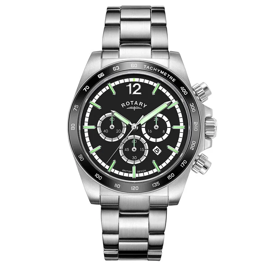 Rotary Henley Chronograph Stainless Steel Mens Watch GB05440/04