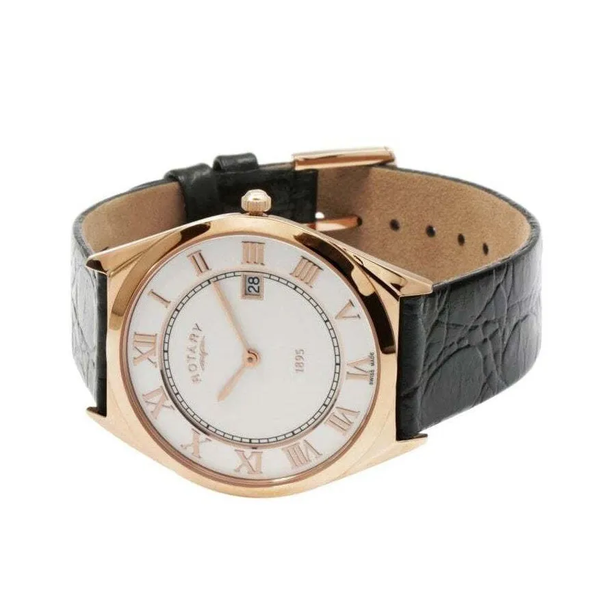 Rotary Ultra Slim Mens Watch Rose Gold GS08003/01