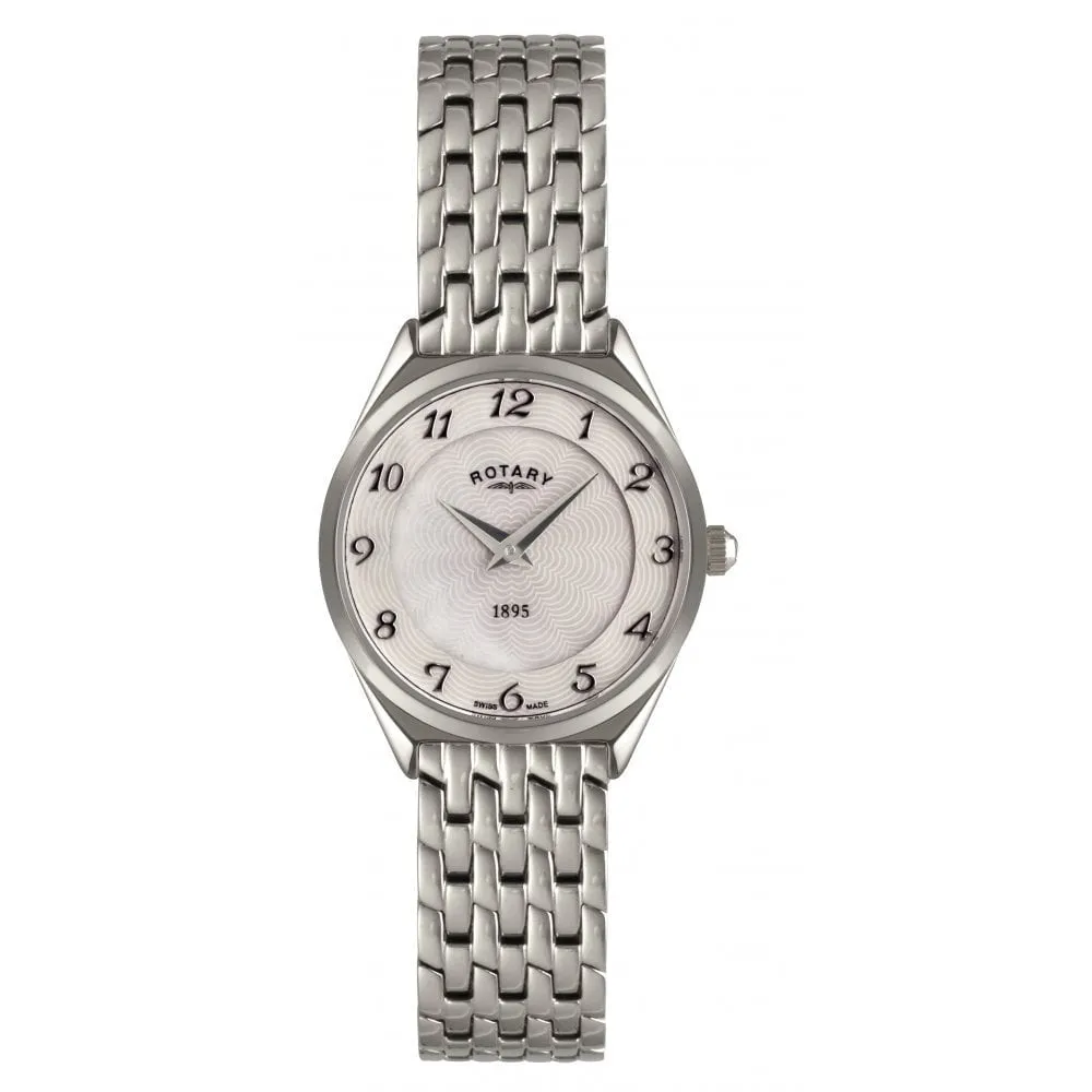 Rotary Ultra Slim Mother of Pearl Dial Ladies Watch LB08000/18